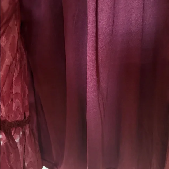 Vici leopard appliqué wine colored flounce smocked & tiered dress. So pretty! - Picture 7 of 9